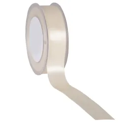 Double Faced Satin Ribbon; Ivory